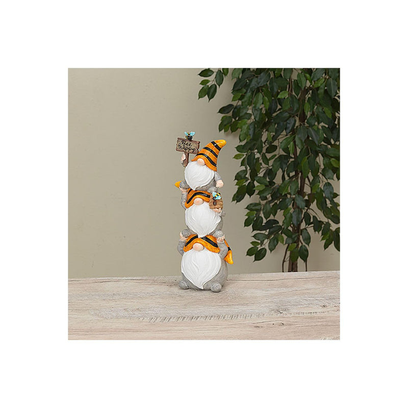 Gerson Company 12.2" H Resin Stacking Bee Gnomes