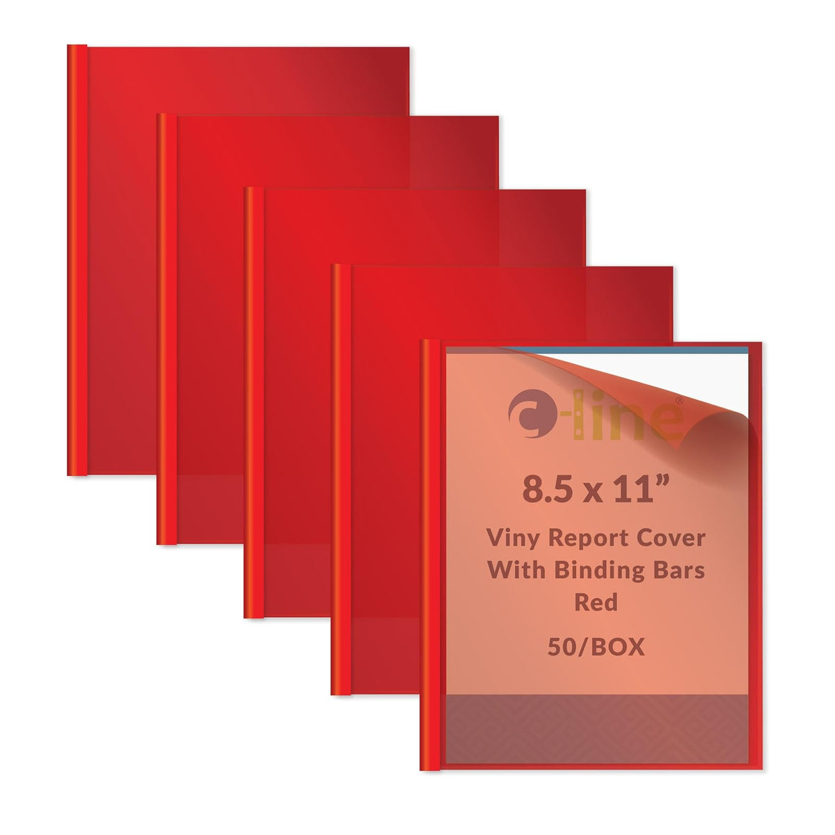 C-Line Office Products, Box of 50, Red (Vinyl)