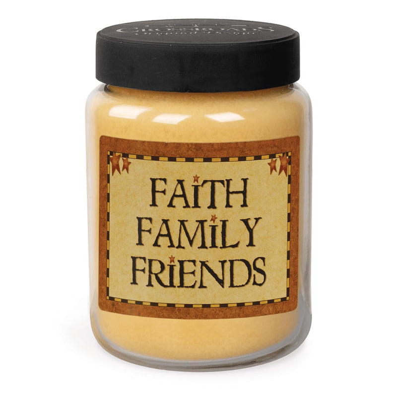 CROSSROADS ORIGINAL DESIGNS Faith Family Friends Lemon Blueberry Pound Cake Scented Jar Candle, 26 Oz, Home Fragrance