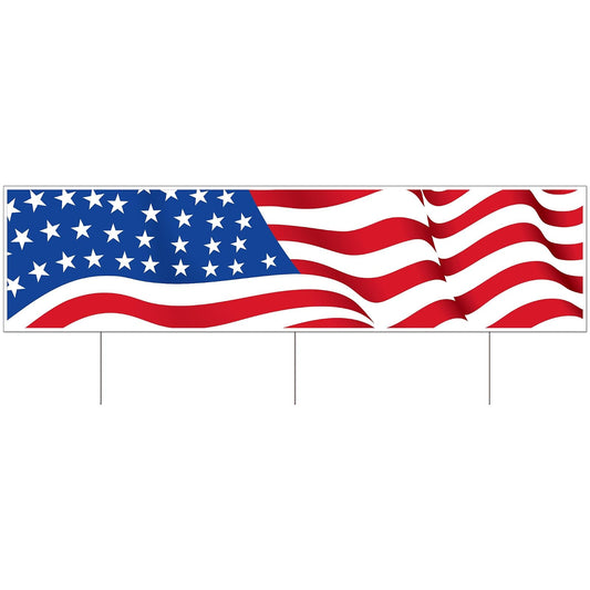 Beistle Signage, 11¾" x 3' 11", Red, White & Blue