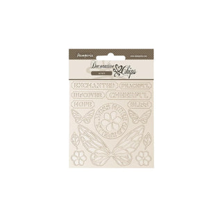 Stamperia Art And Craft Supply, 14x14cm, Decorative Chips Butterfly
