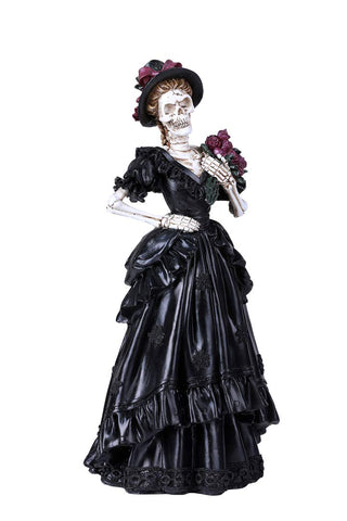 Pacific Trading Giftware Day of The Dead Skeleton Black Dress Bride Resin Figurine