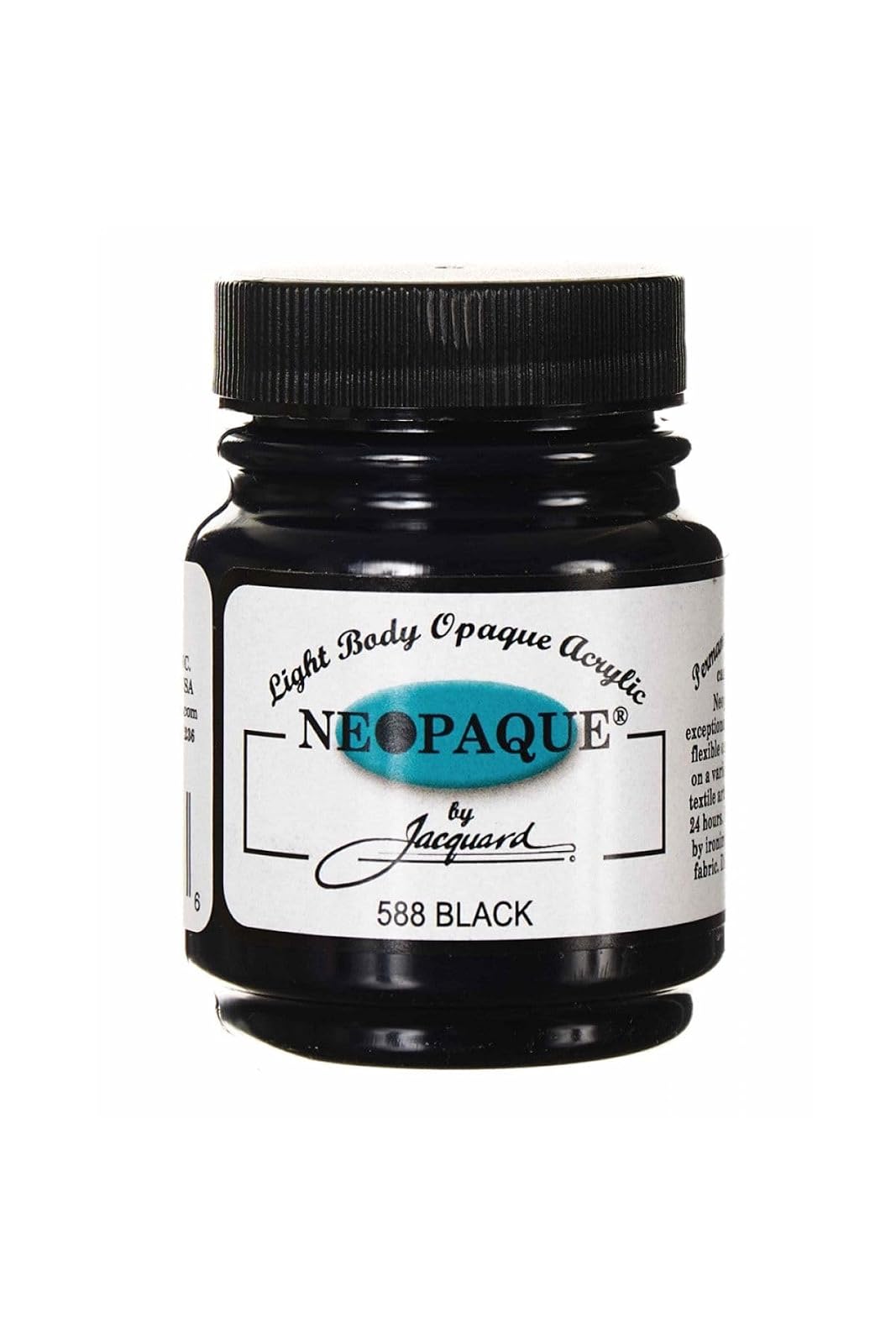 Jacquard Neopaque Fabric Color 8 oz Jar - Black