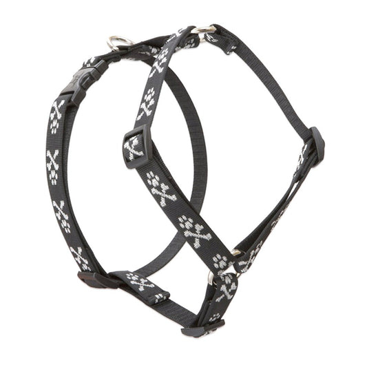 LupinePet Originals 3/4" Bling Bonz 20-32" Adjustable Roman Dog Harness for Medium Dogs