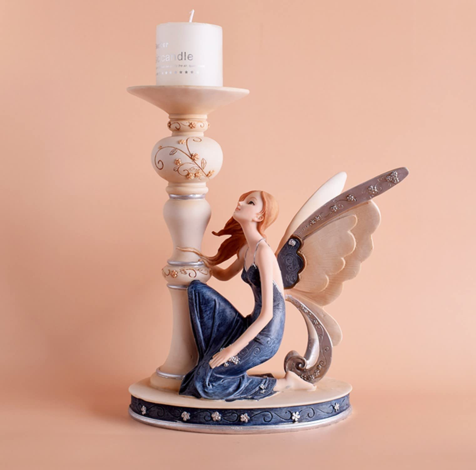 Comfy Hour The Sitting Fairy Figurine Black Dress 7" Figurine, Fairyland Collection, Stone Resin