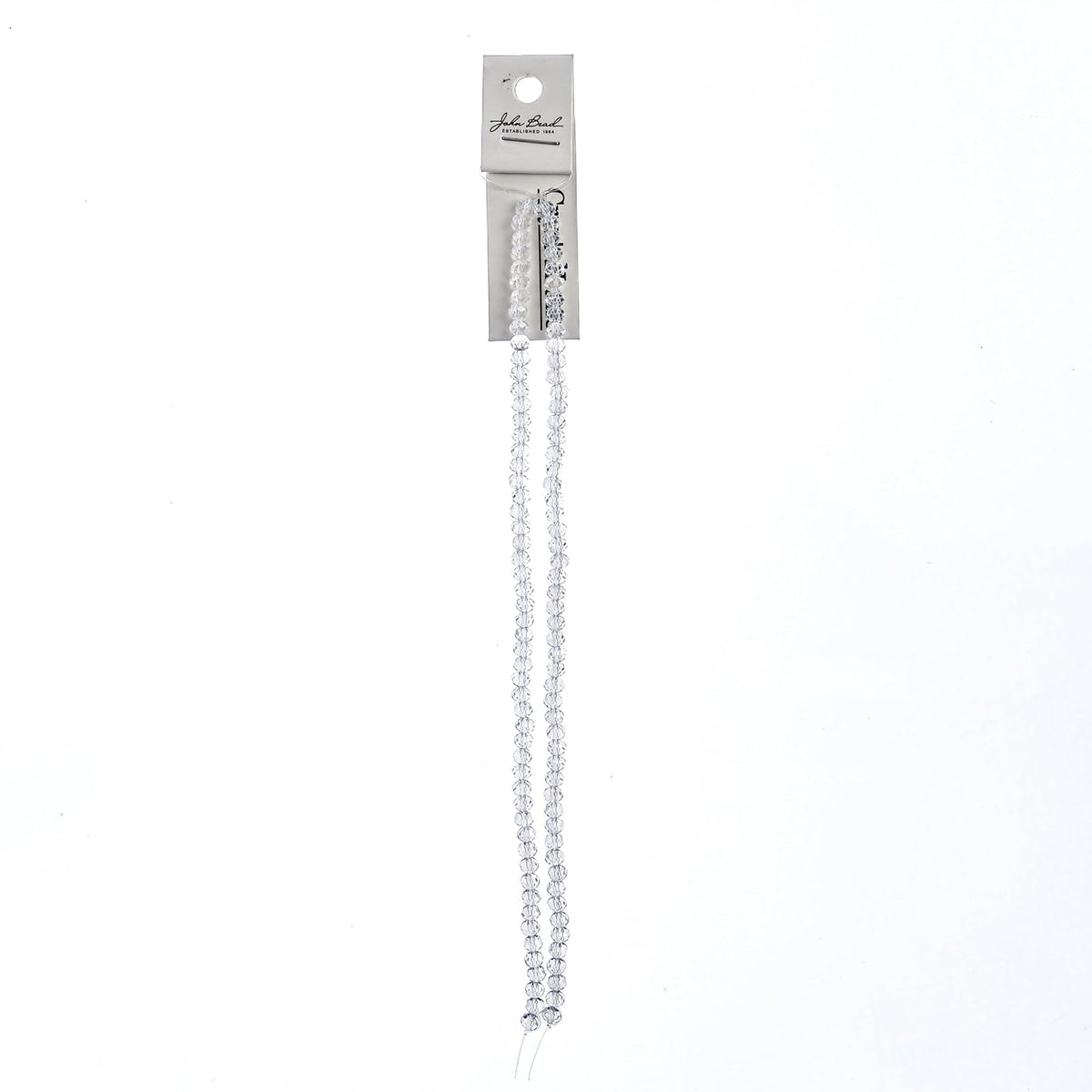 John Bead Craft Bead, 3mm x 4mm, Transparent Crystal AB