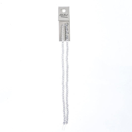 John Bead Craft Bead, 3mm x 4mm, Transparent Crystal AB