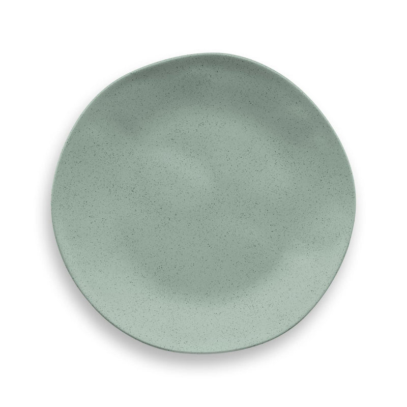 TarHong Organic Wheat Polypro Salad Plate, Microwaveable, Shatterproof, Indoor/Outdoor, 8.6-Inch Diameter, Sage Green, Set of 6