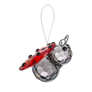 Ganz Hanging Ornament, 3 x 2.75, Red With Black Spots