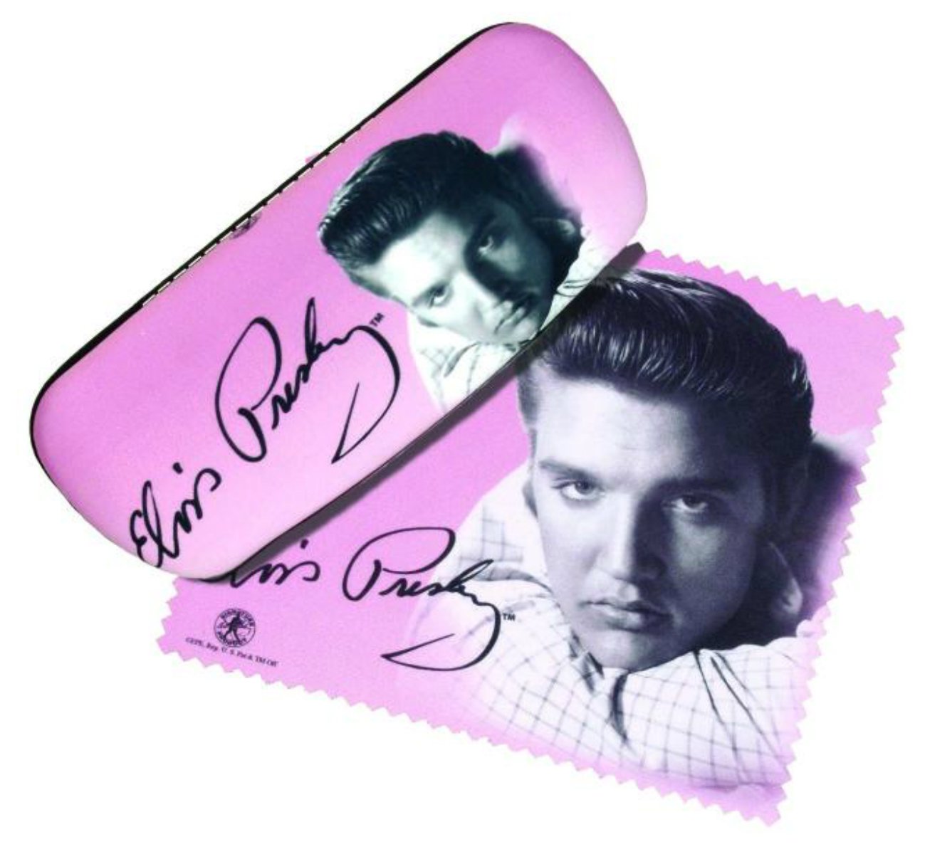 Spoontiques Elvis Presley Eyeglass Glasses Case & Lens Cloth