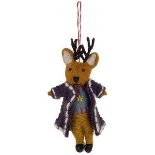 Boston International Hanging Ornament, 5.75", Deer Prince