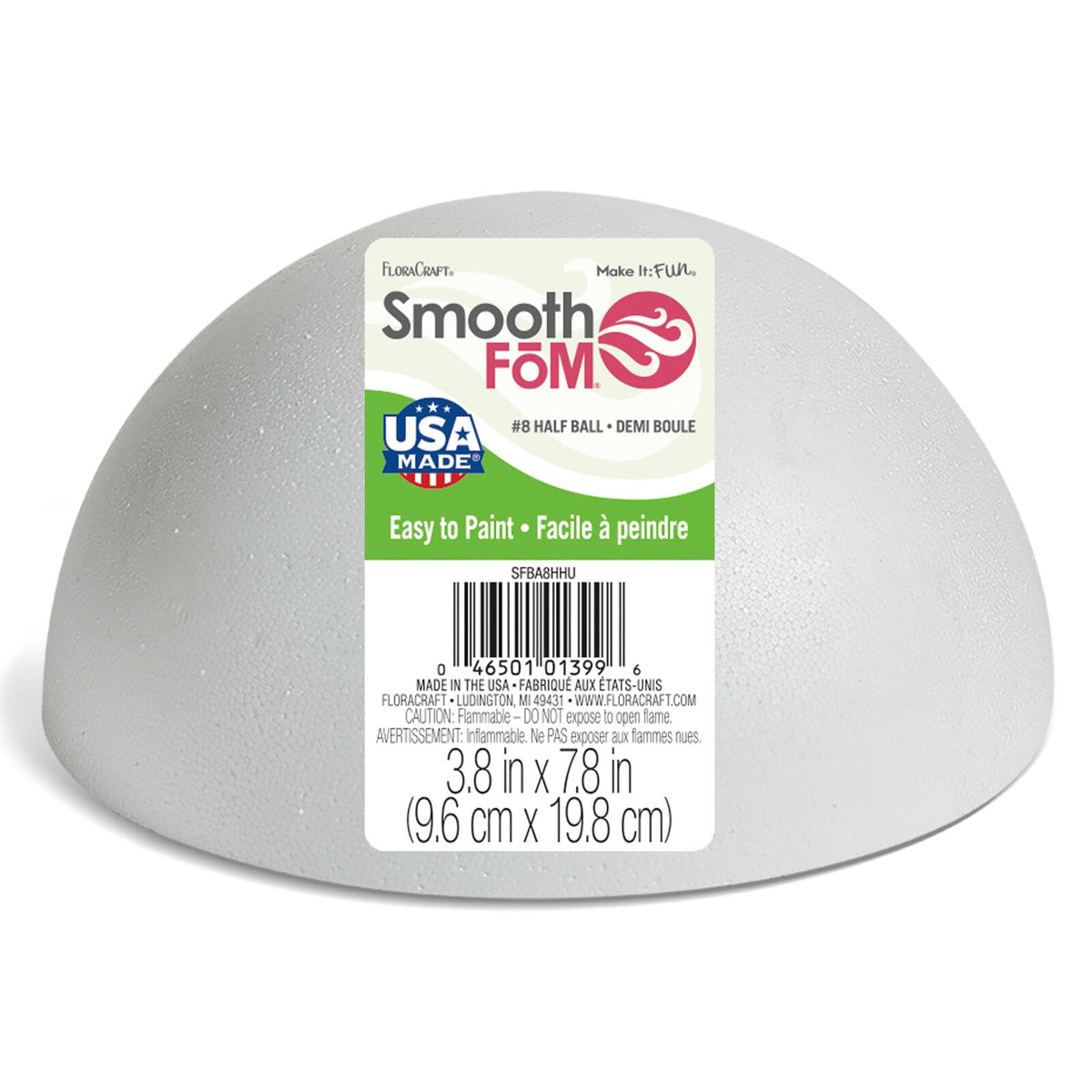 FloraCraft Craft Wood, 8 x 8 x 4", White