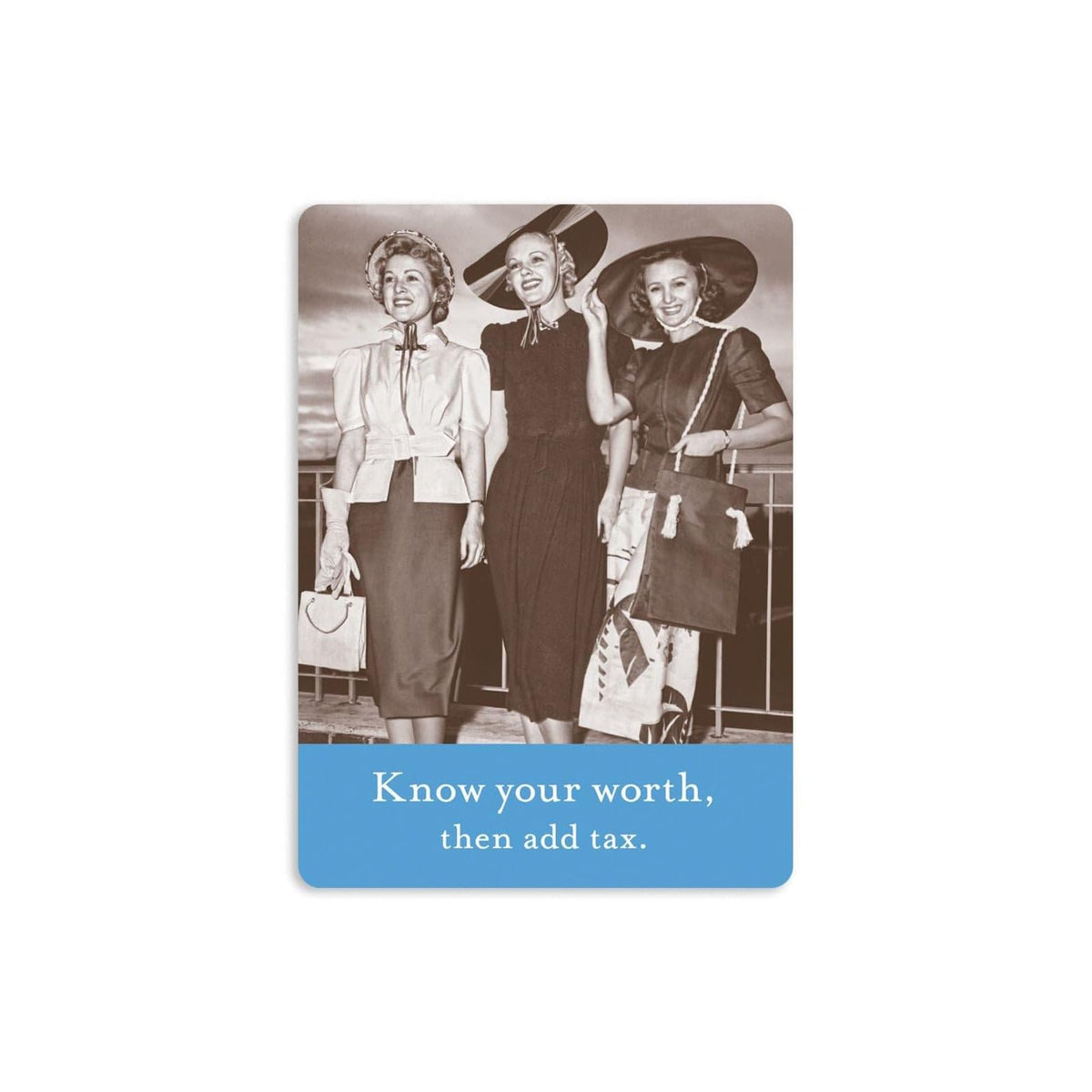 Shannon Martin Girl Designer Decorative Magnet, 2 5/8 x 3 1/2 x 5/16 inches, Blu