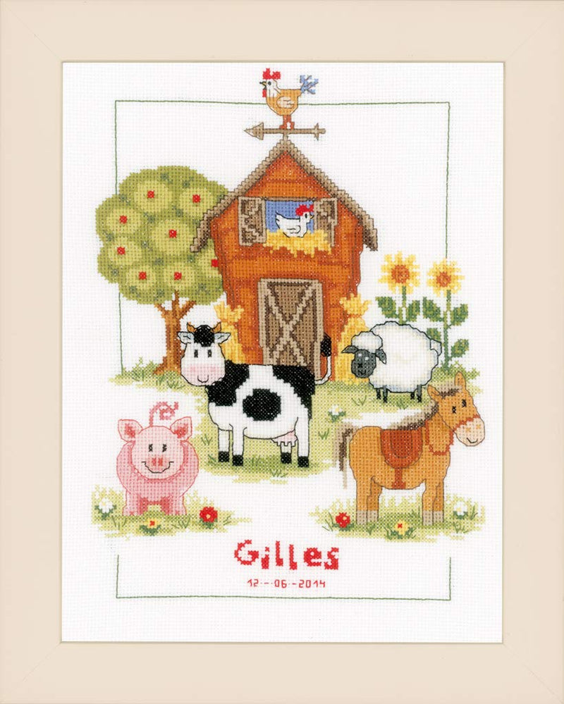 Vervaco Counted Cross Stitch Kit at The Farm 8.8" x 11.6"