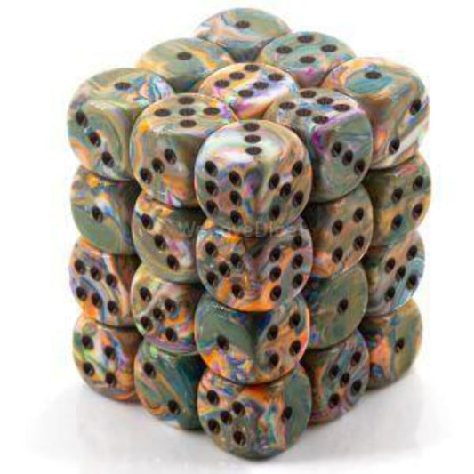 DND Dice Set-Chessex D&D Dice-12mm Festive Vibrant and Brown Plastic Polyhedral Dice Set-Dungeons and Dragons Dice Includes 36 Dice ‚Äì D6 (CHX27841)