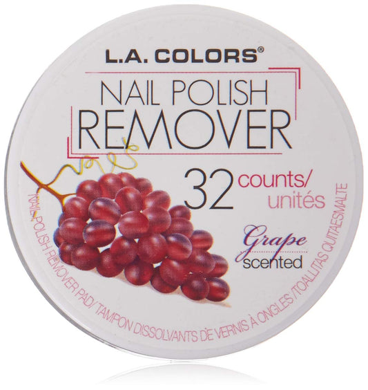 Beauty 21 Cosmetics Nail Polish Remover Pads, Grape Scent, 1 Ounce