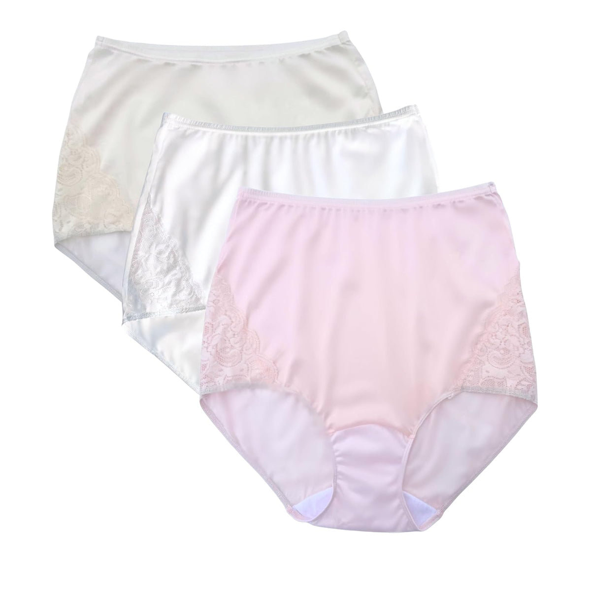 Shadowline Underpants, 10, Ivory/White/Blush