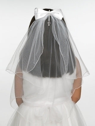 Roman Jessica Communion Bow with Cross and Charm
