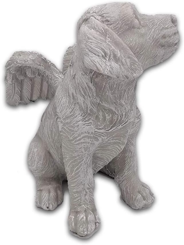 Comfy Hour Pet In Loving Memory Collection 7" Dog Angel Figurine - in Memory of My Best Friend Bereavement, Light Gray, Polyresin