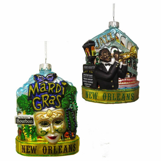 Kurt Adler New Orleans Cityscape Glass Ornament