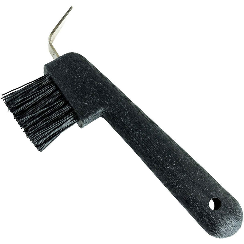 HORZE Hoof Pick with Brush - Black - One Size