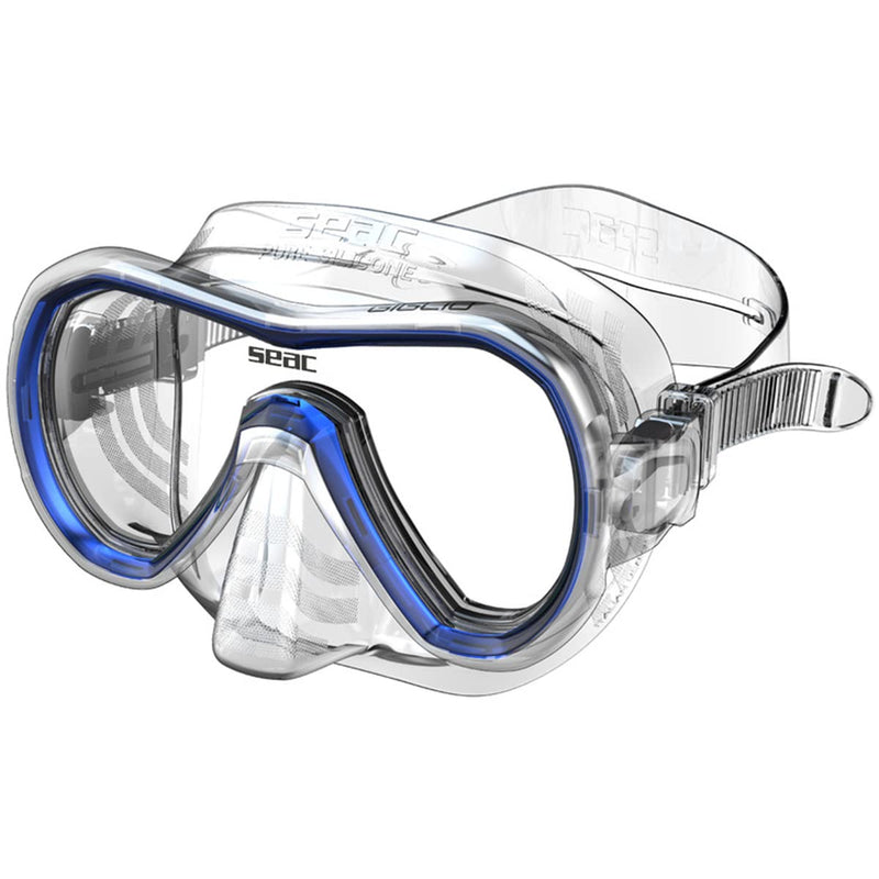 Seac Giglio, Snorkelling and Scuba Diving Mask for Adults and Younger Divers, Regular, Transparent/Blue