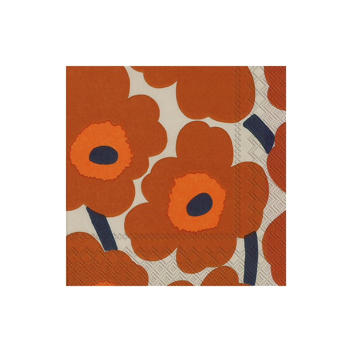 ihr SINCE 1977 Disposable Napkin, 5" x 5", Unikko Terracotta