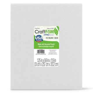 FloraCraft Styrofoam Block 1.1 Inch X 9.8 Inch X 11.8 Inch White