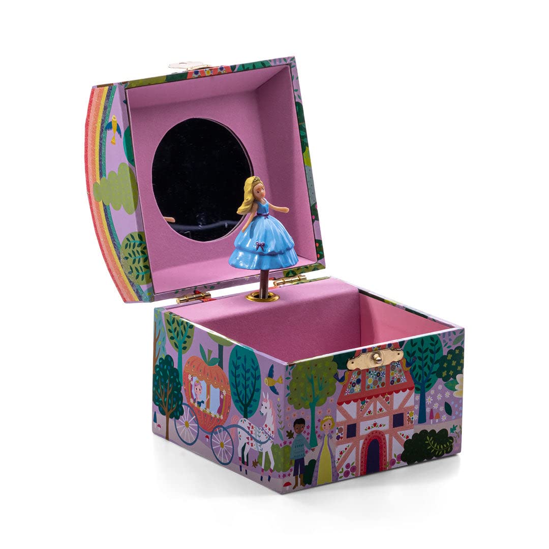 Floss & Rock Fairy Tale Small Dome Musical Jewellery Box with Swirling Figurine, Kids Jewelry Storage Accessories