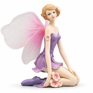 Comfy Hour Figurine, Compact, Pastel Violet Dress