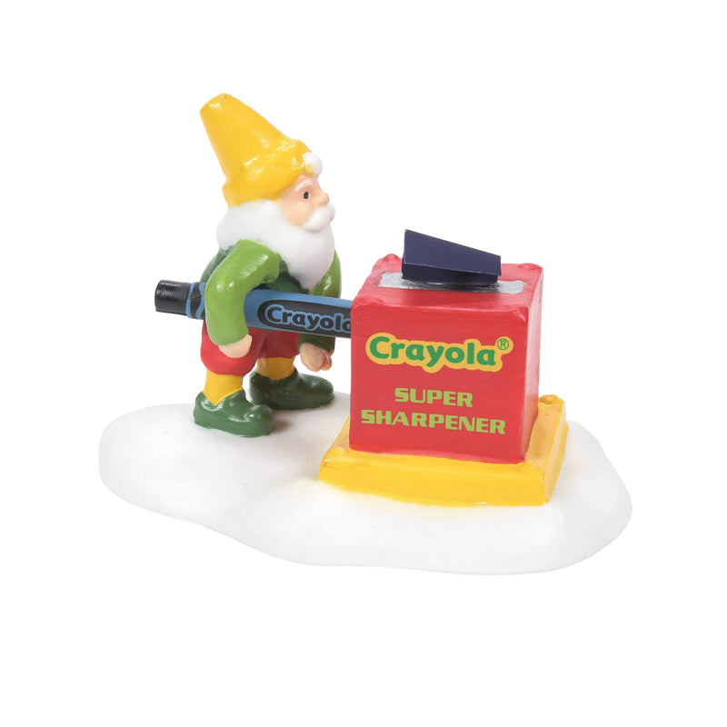 *Department 56 North Pole Series Crayola Super Sharpener, Village Figure, 1.75 Inch, Multicolor