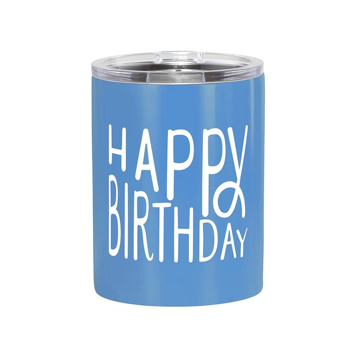Slant Collections Drinking Cup, 12 Ounces, Blue Happy Birthday