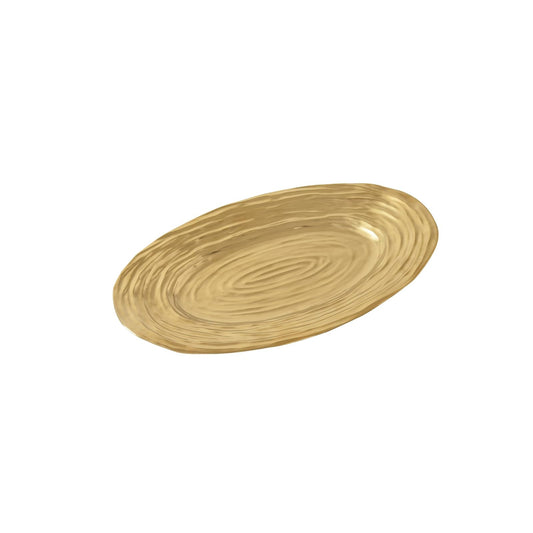 Pampa Bay Tray, 14" x 8" x 1.3", Matte Gold