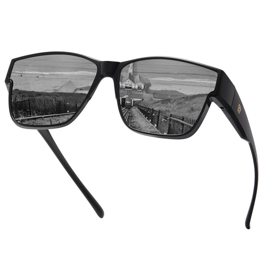 DUCO Sunglasses, common, Black Frame Gray Lens