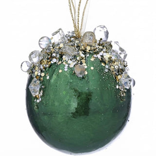 Regency International Hanging Ornament, 4 inches, Emerald Gold