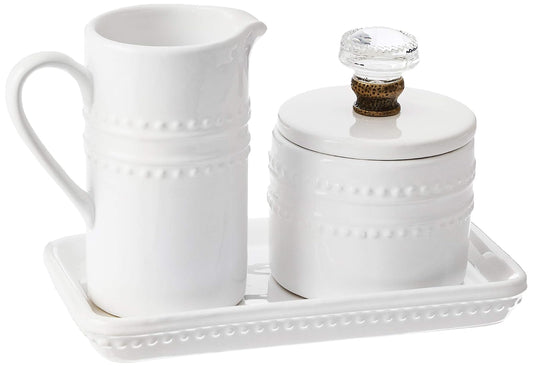 Mud Pie Vintage Doorknob Set, One Size, White