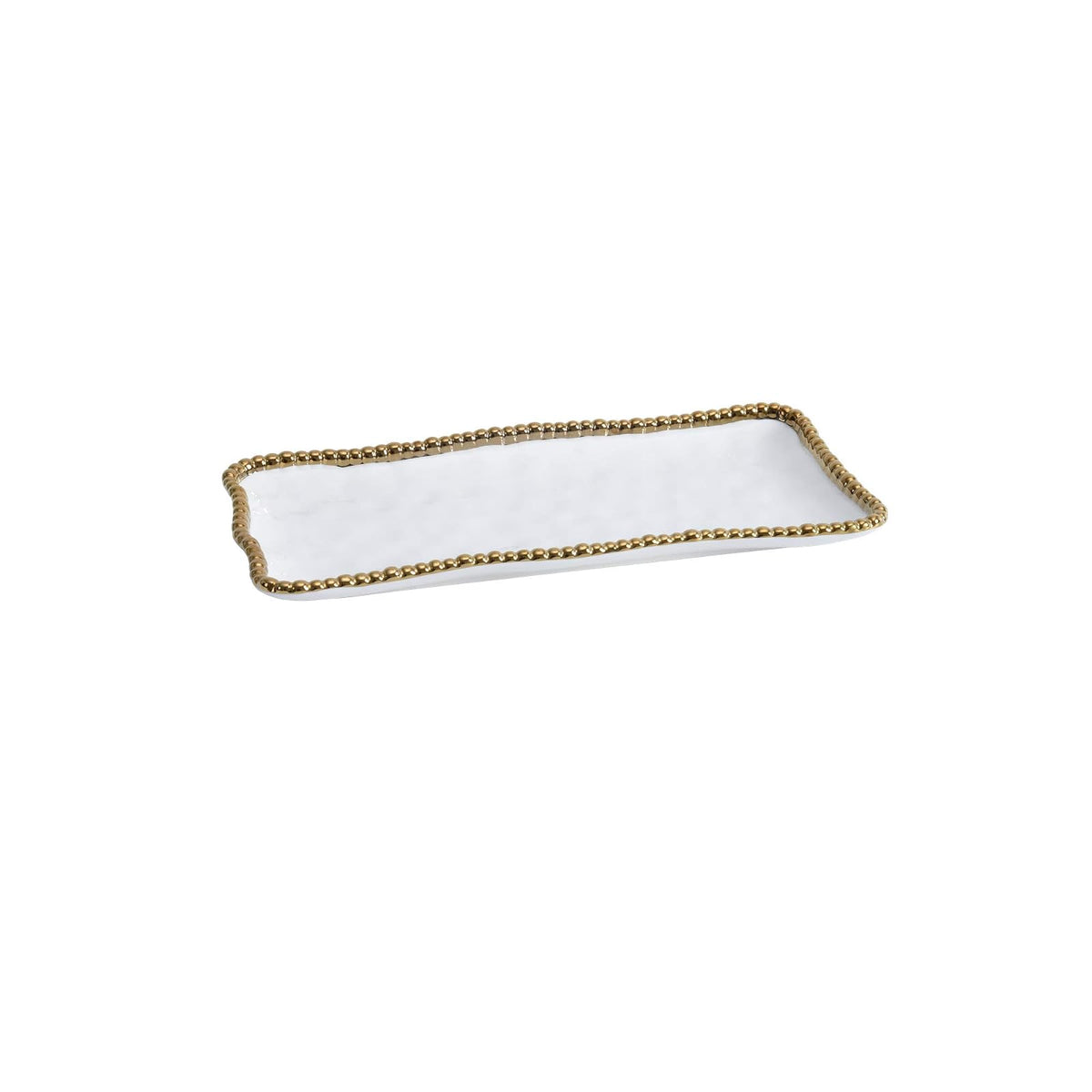 Pampa Bay Tray, 13.75" x 6.25" x 1", White