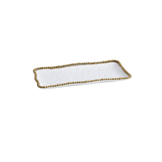 Pampa Bay Tray, 13.75" x 6.25" x 1", White