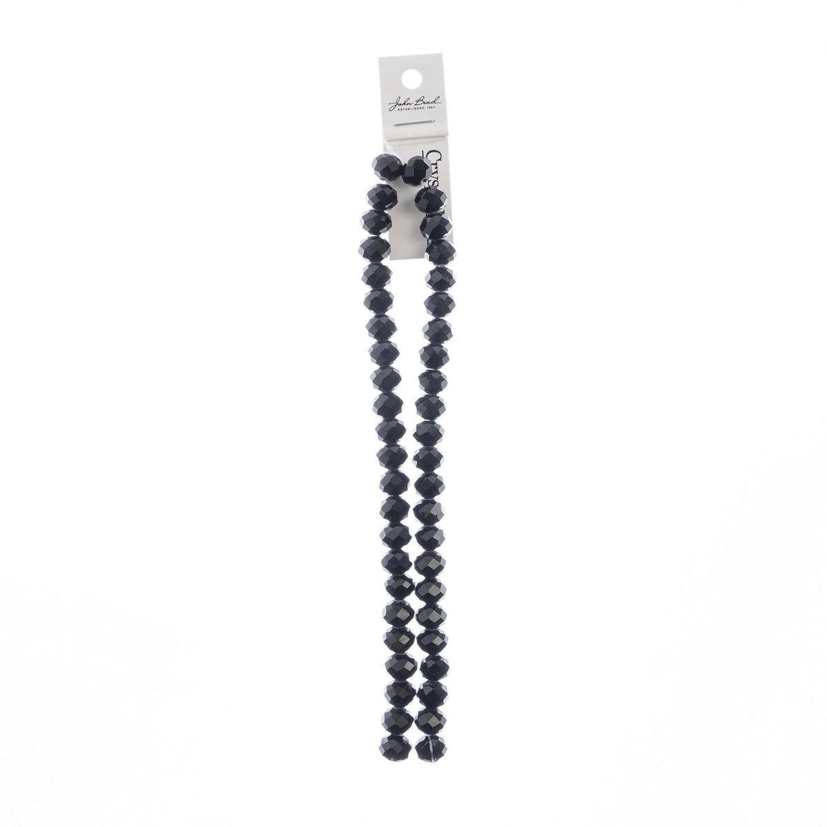 John Bead Craft Bead, 8mm x 10mm, Opaque Black