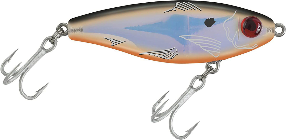 MirrOLure Fishing Hook, 3 1/8 Inch, 9/16 oz, Black Bk/Org/Silver