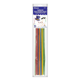 BAZIC Wooden Dowel Rods Wood Sticks, 3/16" x 12" Round Colored Hardwood Stick, Unfinished Wood for Crafts Lollipops Cake Support (15/Pack), 1-Pack
