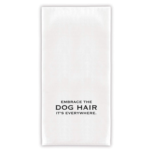 Creative Brands Santa Barbara Design Studio SB Design Studio F2F Flour Sack Dish Towel, 30" Square, Embrace The Dog Hair, G2647