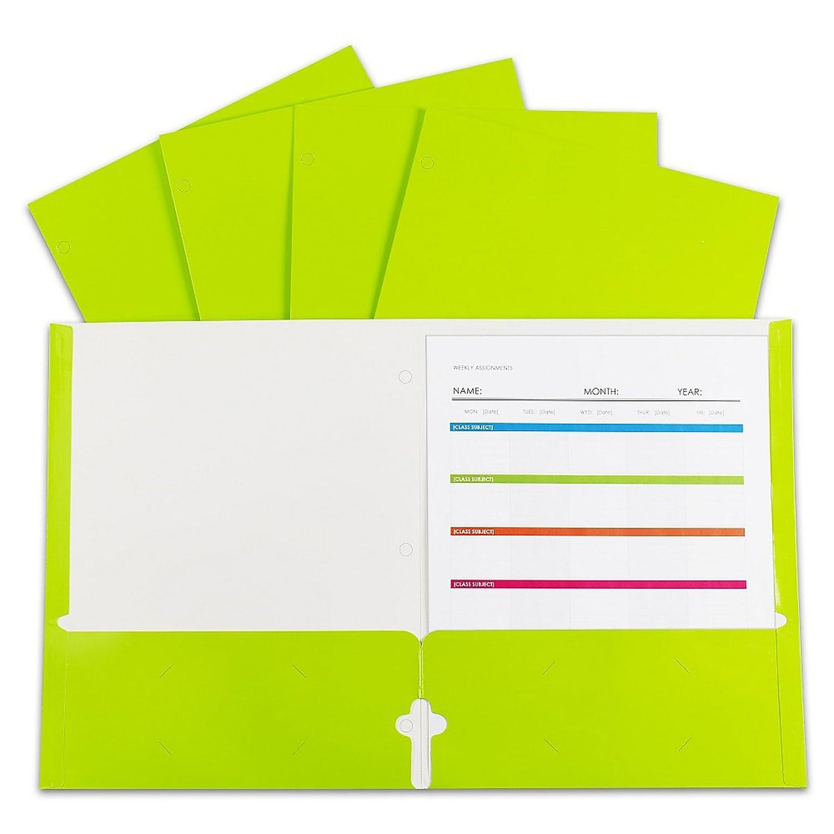 C-Line File Folder, 9-7/16" x 11-7/16", Lime Green