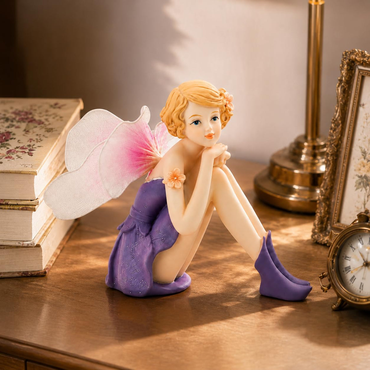 Comfy Hour Figurine, 3.8", Violet and Pink