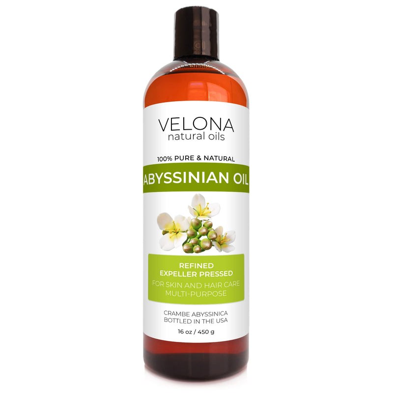 velona Abyssinian Oil 16 oz | 100% Pure and Natural Carrier Oil | Cold Pressed | Hair, Body Care | Use Today - Enjoy Results