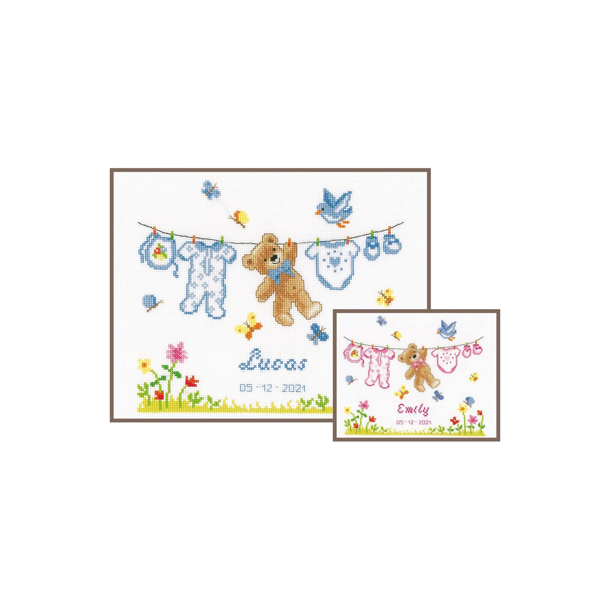 Vervaco Art Craft Kit, By the yard, Birth Bear (14 Count)