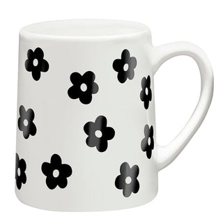 Santa Barbara Design Studio Drinking Cup, 18 Ounces, Black Flowers