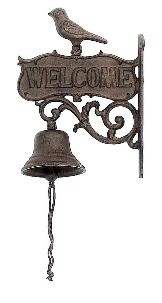 Upper Deck INsideOUT Cast Iron Hanging Bird Welcome Bell