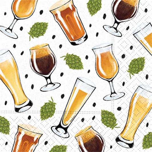 Design Design 624-10041 Perfect Pairings Beer Beverage Napkin