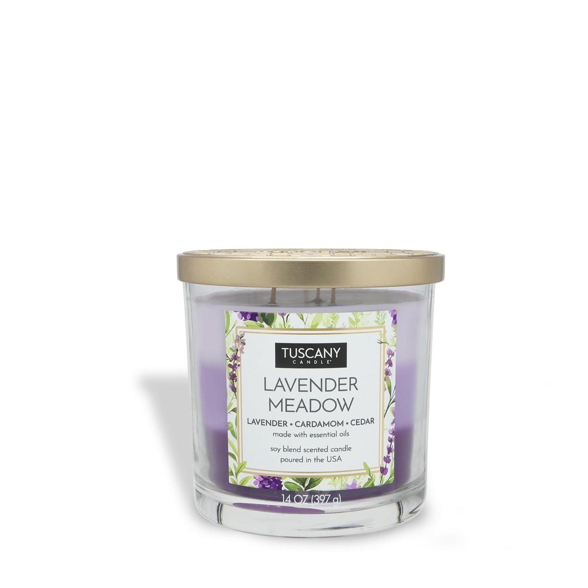 Tuscany Candle Candle, 14 oz, Clear